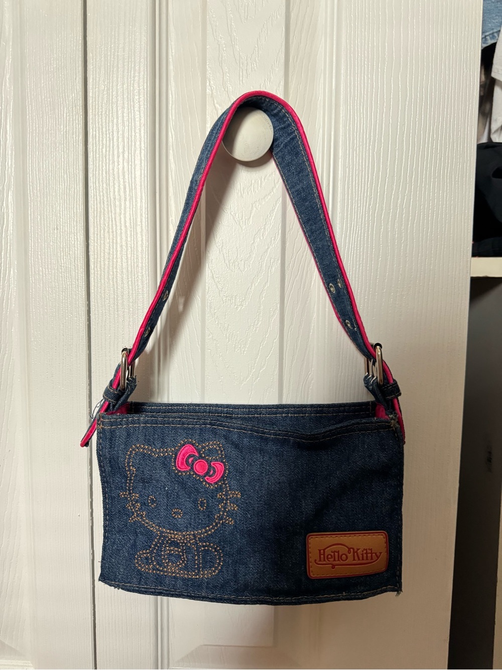 Y2K Hello Kitty Denim Shoulder Bag